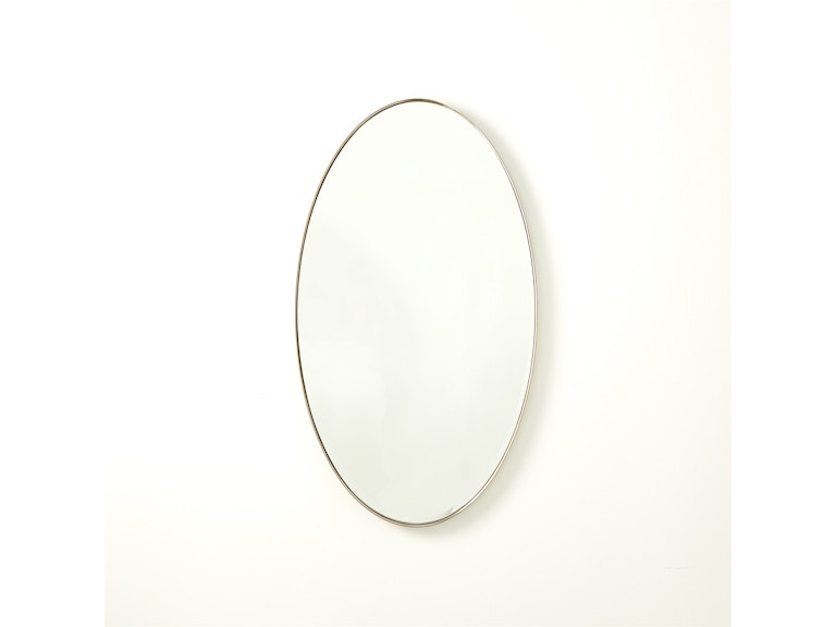 Global Views Mirrors Elongated Oval Mirror-Nickel-Sm 8.82877 at Norwood Furniture