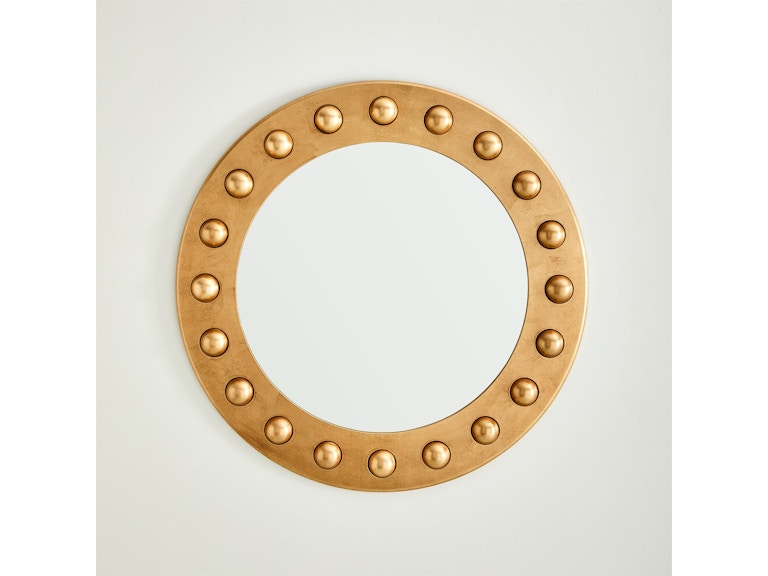 Global Views Mirrors Embedded Sphere Mirror-Gold 3.31817 at Norwood Furniture
