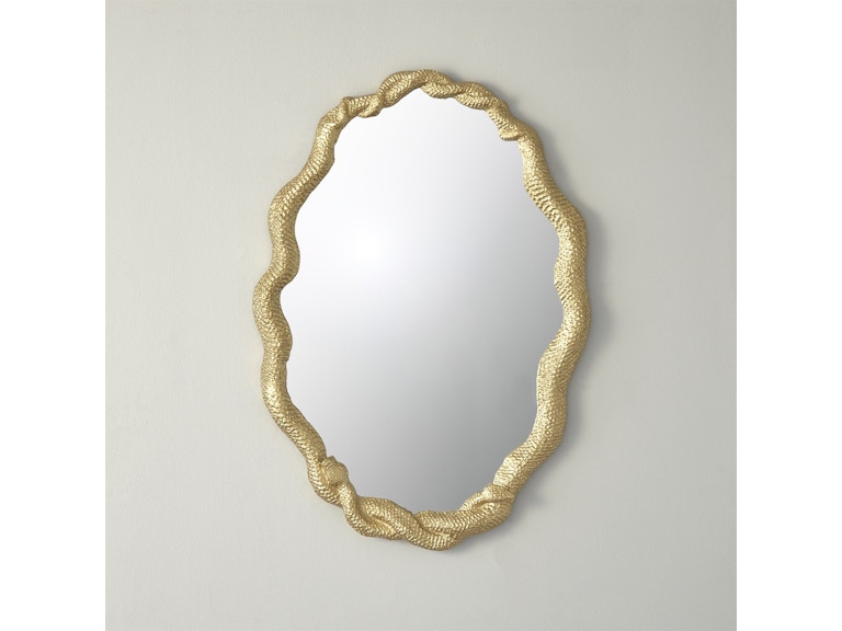 Global Views Mirrors Entwined Snake Mirror-Gold Leaf WDSAC9040-GV at Norwood Furniture