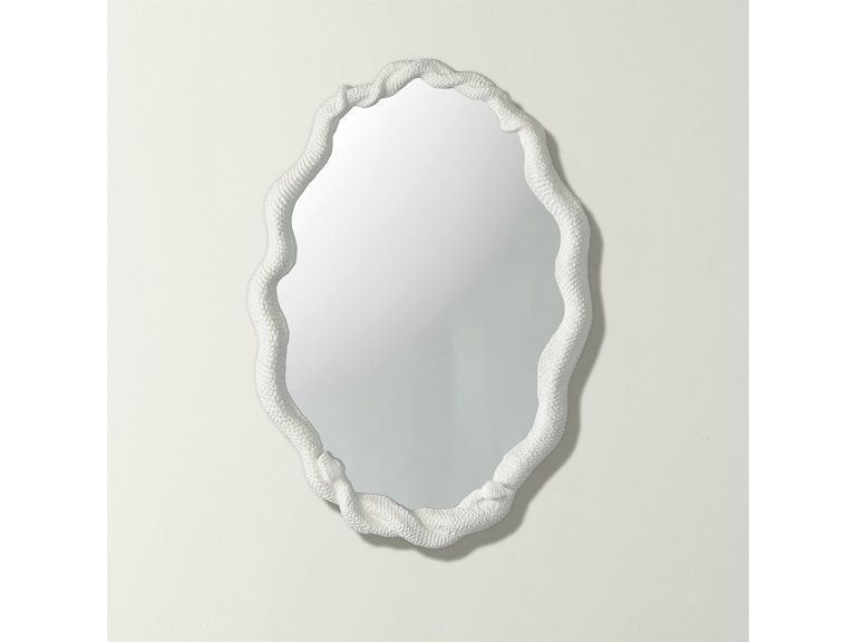 Global Views Mirrors Entwined Snake Mirror-White WDSAC9032-GV at Norwood Furniture