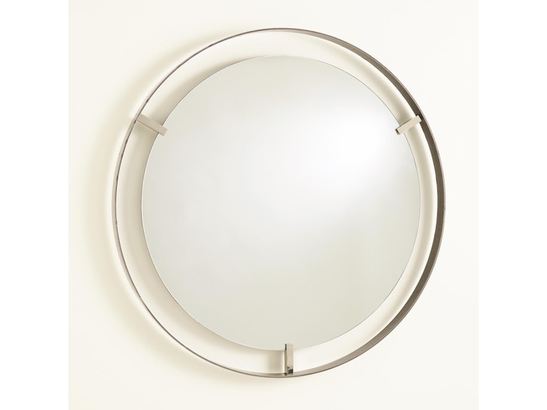 Global Views Mirrors Floating Mirror-Nickel Clips-Natural Iron Rim 9.93134 at Norwood Furniture