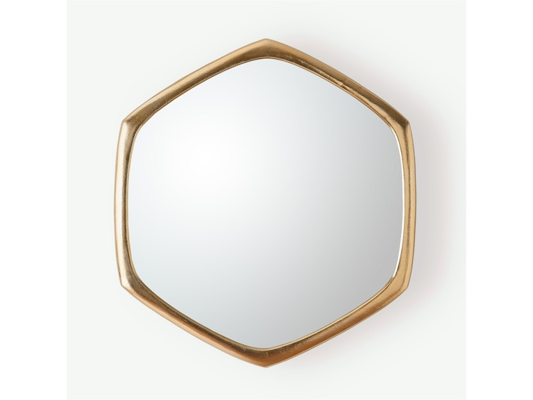 Global Views Mirrors Hexagon Mirror-Gold 7.91719 at Norwood Furniture