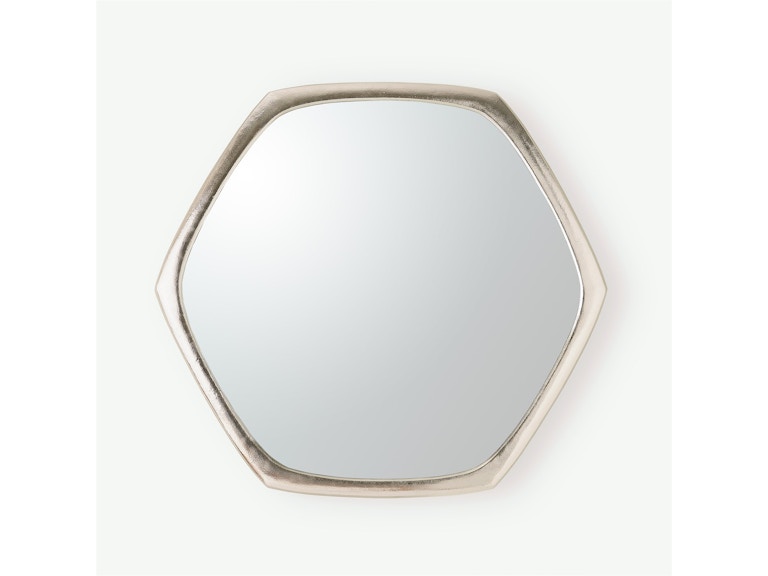 Global Views Mirrors Hexagon Mirror-Nickel 7.91721 at Norwood Furniture