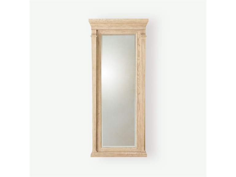 Global Views Mirrors Josephine Floor Mirror-Bleached Oak 2762 at Norwood Furniture