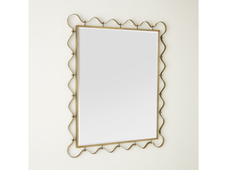 Global Views Mirrors Les Vagues Mirror-Brass CLL8.80057 at Norwood Furniture