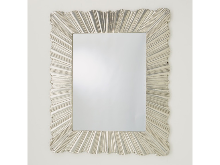 Global Views Mirrors Linenfold Mirror-Silver-Lg 9.92846 at Norwood Furniture