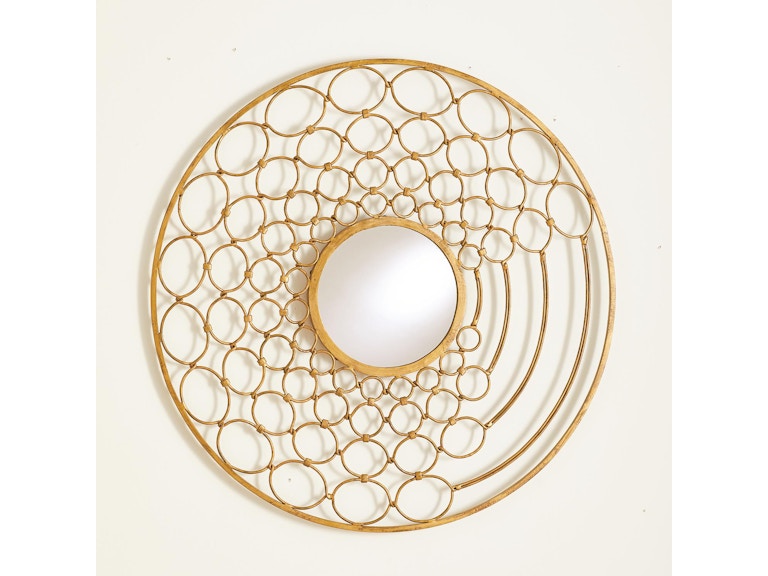Global Views Mirrors Loop Mirror-Gold WDS9181-GV at Norwood Furniture