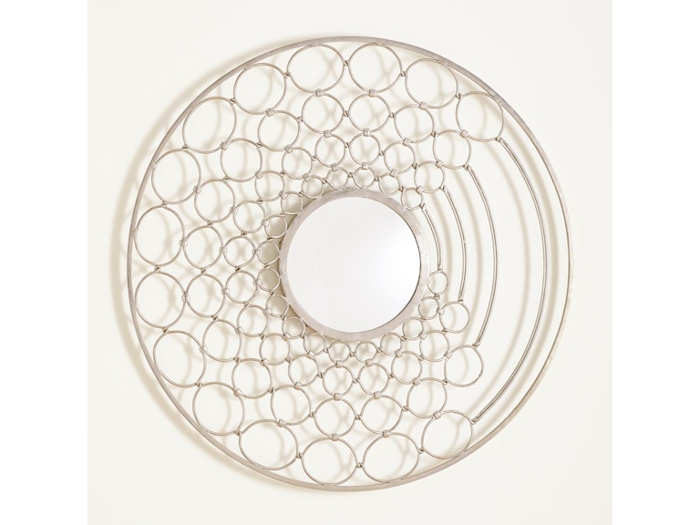 Global Views Mirrors Loop Mirror-Silver WDS9180-GV at Norwood Furniture