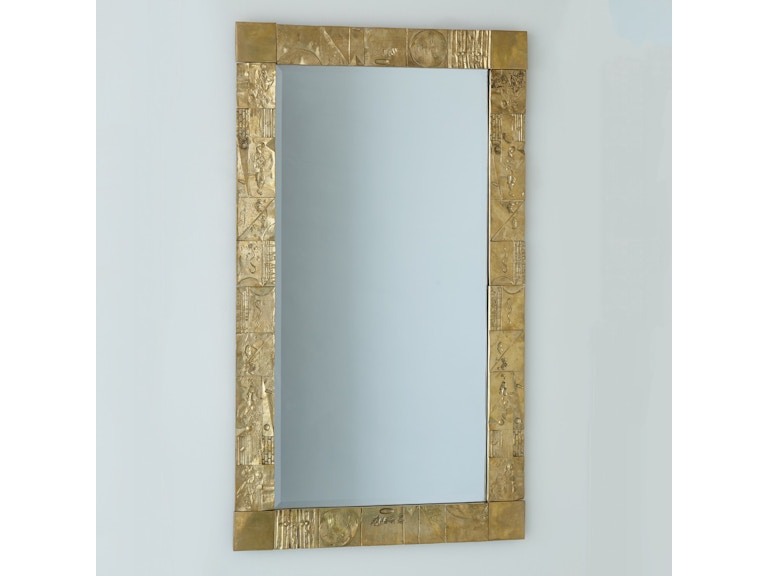 Global Views Mirrors Pimlico Mirror-Brass 7.80565 at Norwood Furniture
