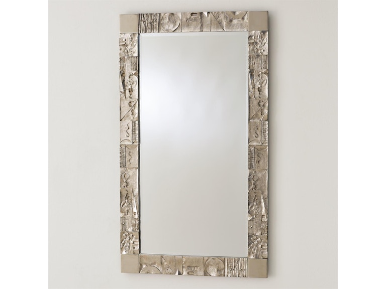 Global Views Mirrors Pimlico Mirror-Nickel 7.80596 at Norwood Furniture