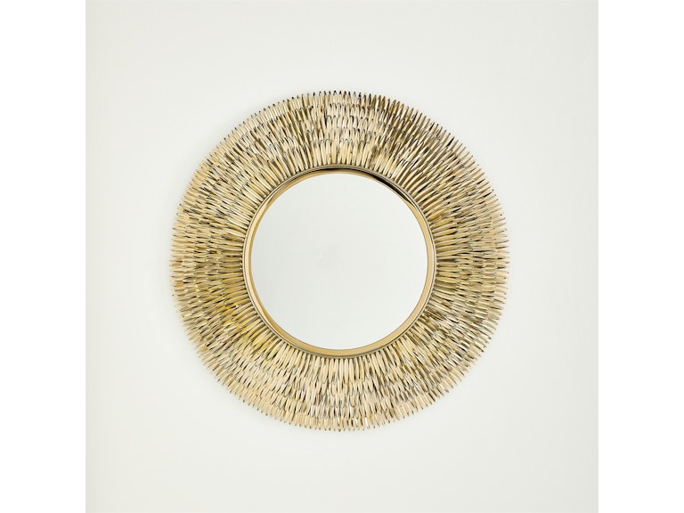 Global Views Mirrors Quill Burst Mirror-Brass 9.93906 at Norwood Furniture