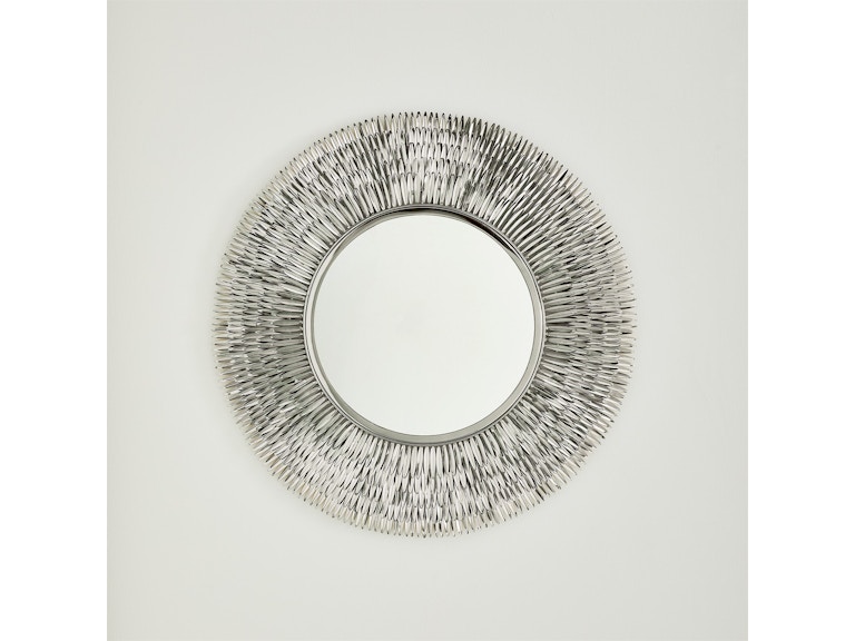 Global Views Mirrors Quill Burst Mirror-Nickel 9.93907 at Norwood Furniture