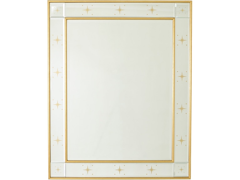 Global Views Mirrors Rectangular Beveled Mirror with Gold Stars-Gold WDS3159-GV at Norwood Furniture