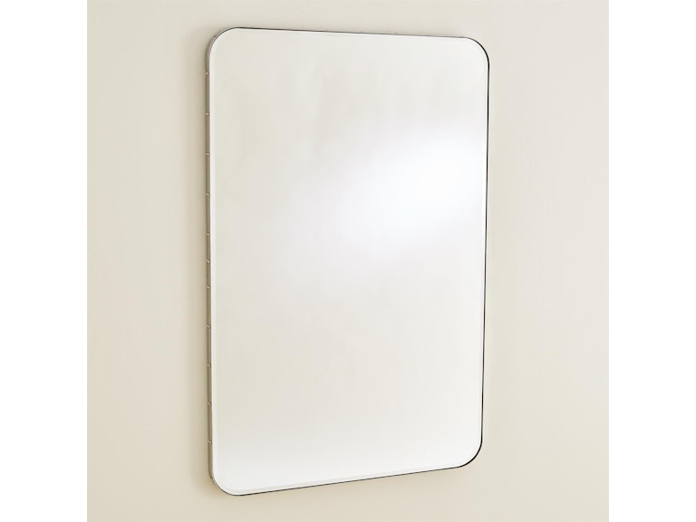 Global Views Mirrors Rivet Mirror-Nickel 8.82662 at Norwood Furniture