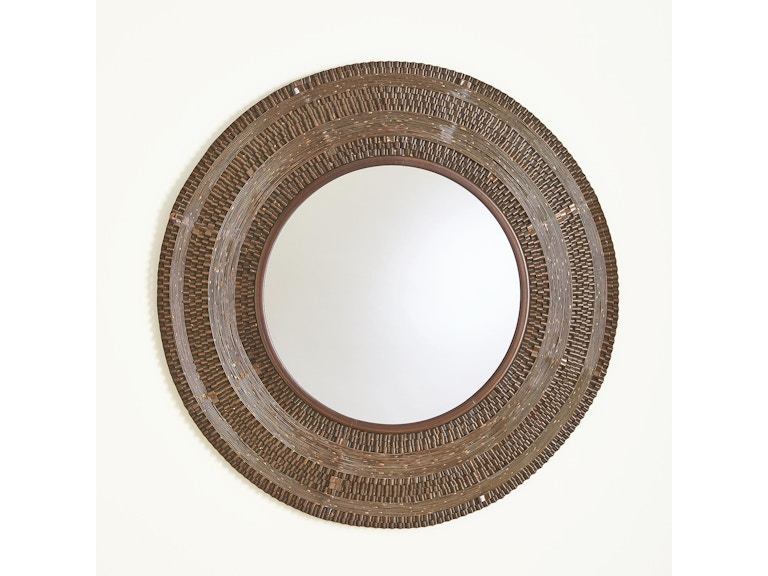 Global Views Mirrors Round Ripple Mirror-Coffee Bronze WDS9152-GV at Norwood Furniture