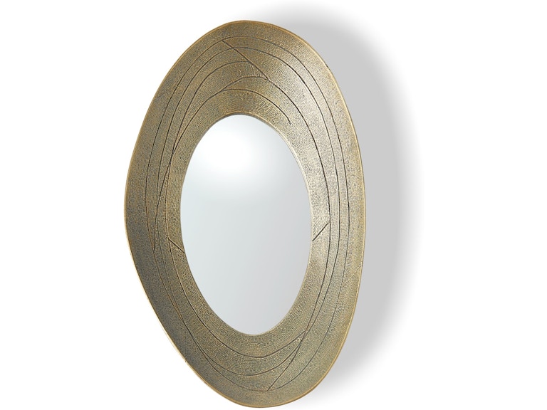 Global Views Mirrors Saturn Mirror-Antique Gold-Med 7.91725 at Norwood Furniture