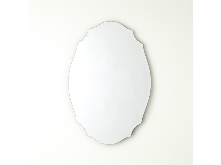 Global Views Mirrors Scalloped Beveled Oval Mirror WDS8176-GV at Norwood Furniture