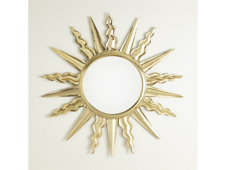Global Views Mirrors Soleil Mirror-Brass RT9.90001 at Norwood Furniture