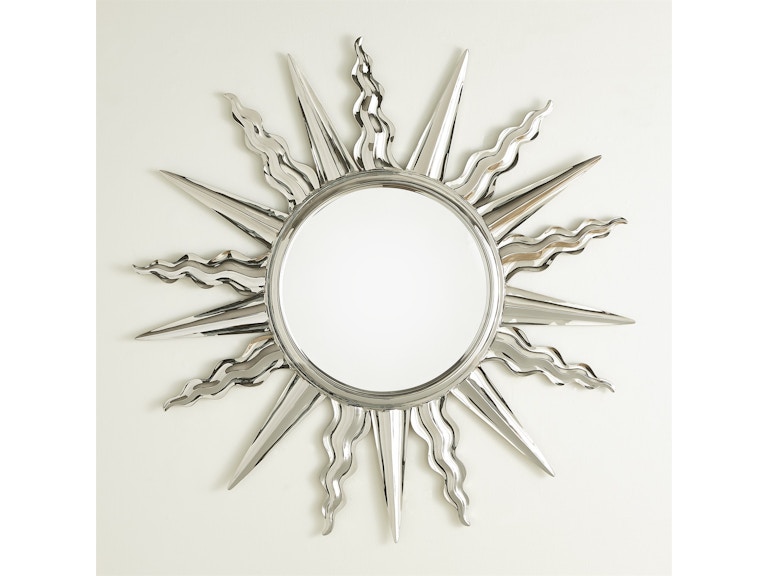 Global Views Mirrors Soleil Mirror-Nickel RT9.90000 at Norwood Furniture