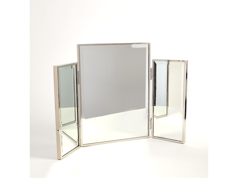 Global Views Mirrors Tri-Fold Vanity Mirror-Nickel 9.93415 at Norwood Furniture