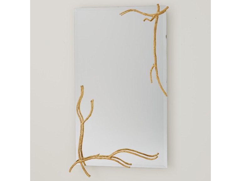 Global Views Mirrors Twig Mirror-Gold Leaf-Lg 7.80569 at Norwood Furniture