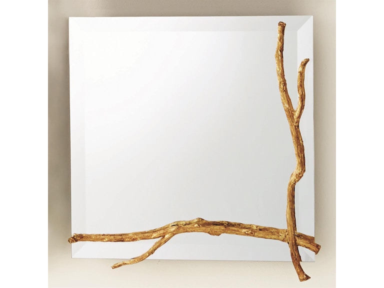 Global Views Mirrors Twig Mirror-Gold Leaf-Sm 7.80570 at Norwood Furniture