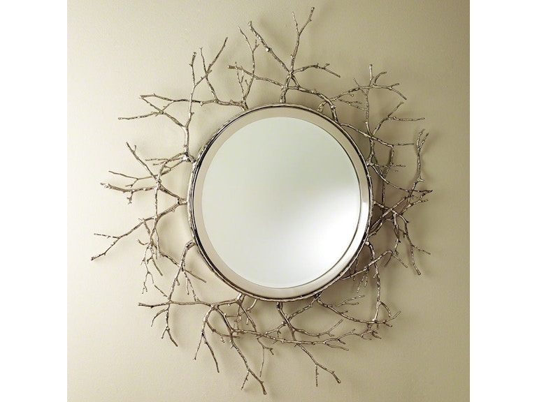 Global Views Mirrors Twig Mirror-Nickel 9.92244 at Norwood Furniture
