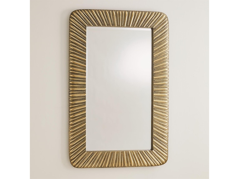 Global Views Mirrors Valencia Mirror-Antique Brass 7.91282 at Norwood Furniture