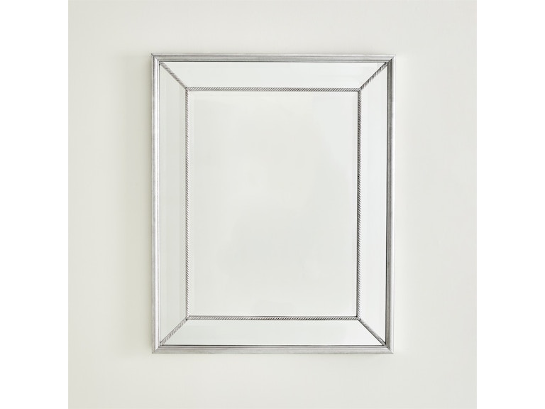 Global Views Mirrors Vermeil Rope Mirror-Silver 3.31818 at Norwood Furniture