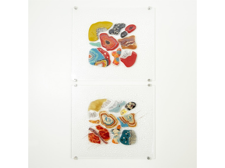 Global Views Wall Decor Fused Glass Wall Panel-Warm 1.10903 at Norwood Furniture