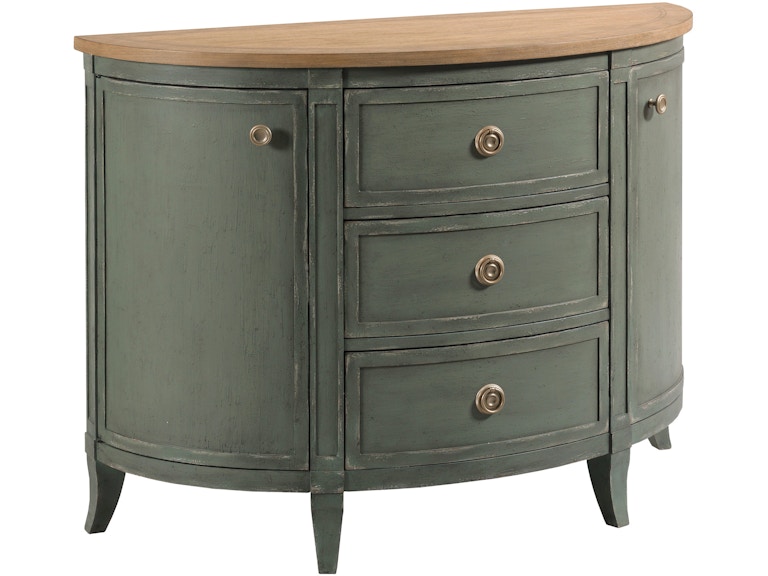 Hammary Bedroom Woodfield Demilune Chest - Green 483-927G at Norwood Furniture