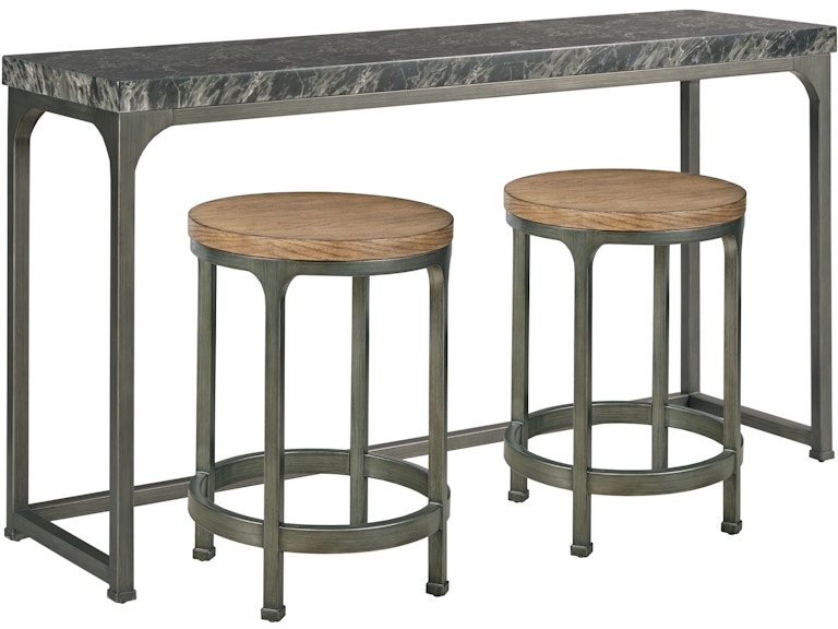 Hammary Casual Dining Sofa Table With 2 Stools 496-925 at Norwood Furniture