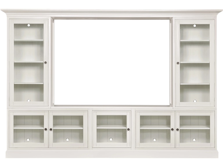 Hammary Home Entertainment Quintuple Display Entertainment With Display Piers 267-504R At Norwood Furniture