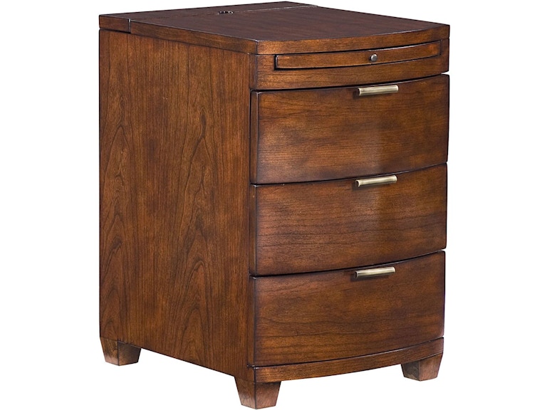 Hammary Living Room Bowfront Chairside Table 200-019 at Norwood Furniture
