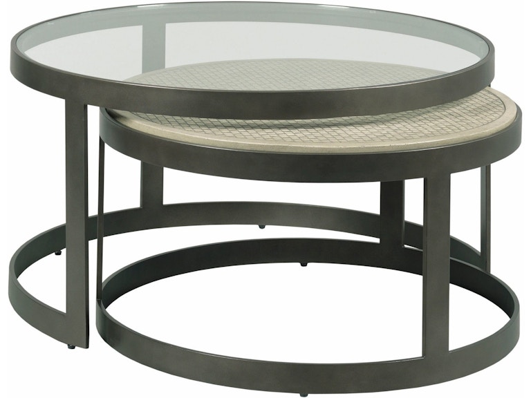 Hammary Living Room Concrete Nesting Coffee Tables 090-1047 at Norwood Furniture