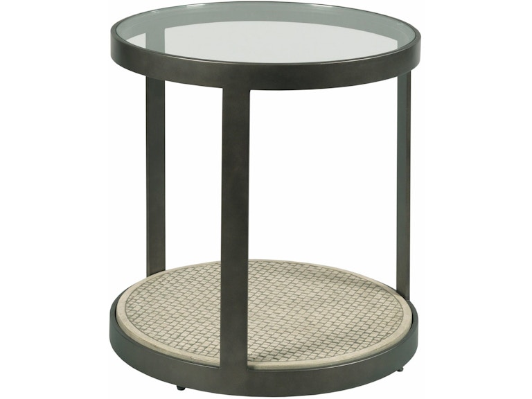 Hammary Living Room Concrete Round End Table 090-1048 at Norwood Furniture