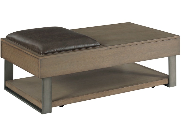 Hammary Living Room Lift Top Storage Coffee Ottoman Table 093-910 at Norwood Furniture