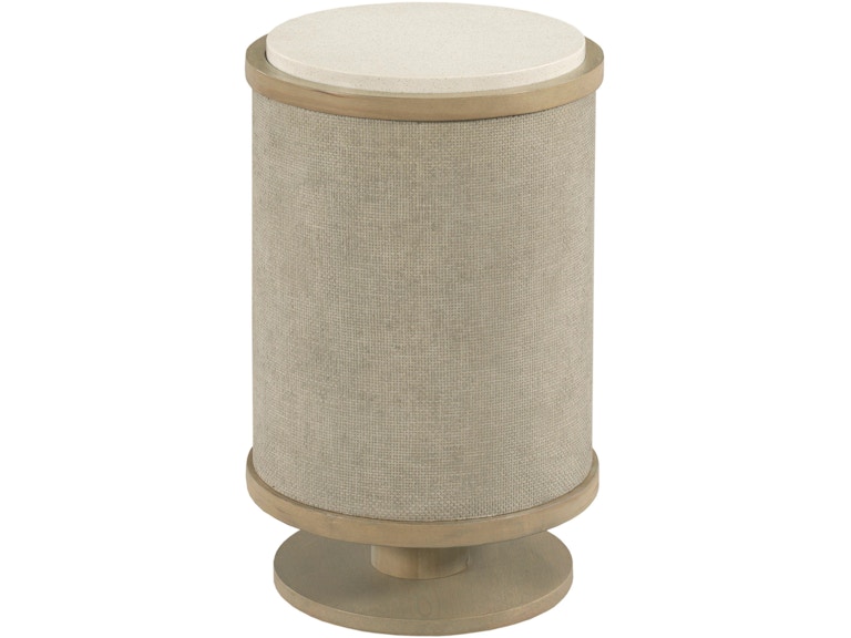 Hammary Living Room Round Linen Chairside Table 090-1145 at Norwood Furniture
