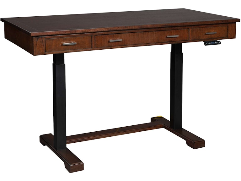 Hekman Home Office Mocha Adjustable Height Desk 28500 at Norwood Furniture