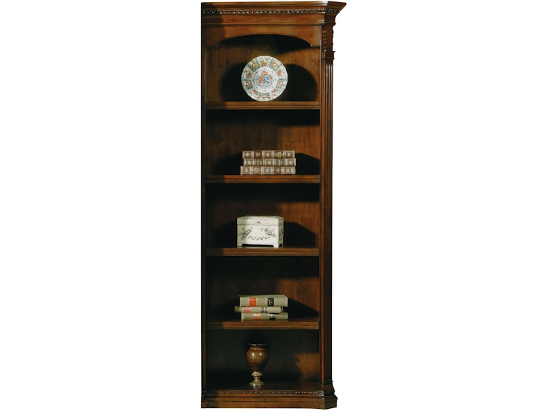 Hekman Home Office Old World Walnut Burl Executive Right Bookcase 79165 at Norwood Furniture
