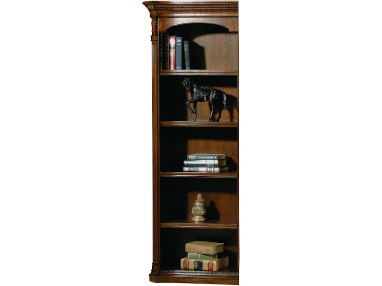 Hekman Home Office Old World Walnut Burl Executive Left Bookcase 79166 at Norwood Furniture