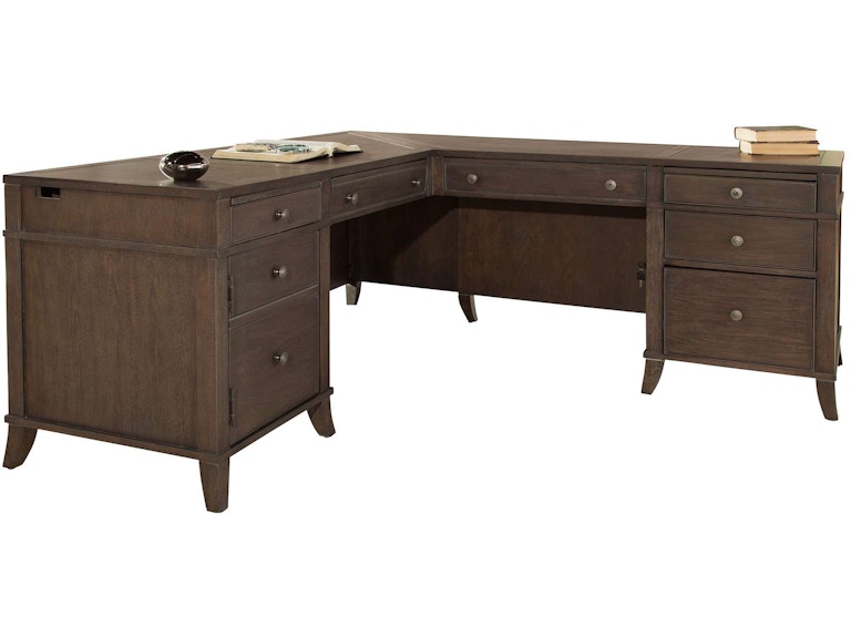Hekman Home Office Urban Executive L-shape Desk 79327 at Norwood Furniture
