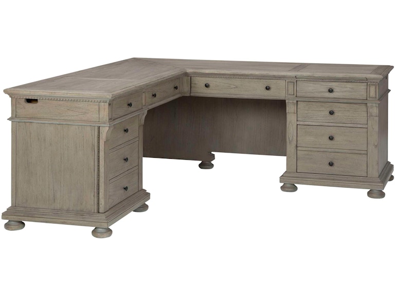 Hekman Home Office Wellington Estates Office Executive L-shape Desk 79407 at Norwood Furniture