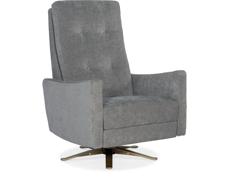 HF Custom Living Room Baylen Tufted Back Swivel Recliner 5766-TBK at Norwood Furniture