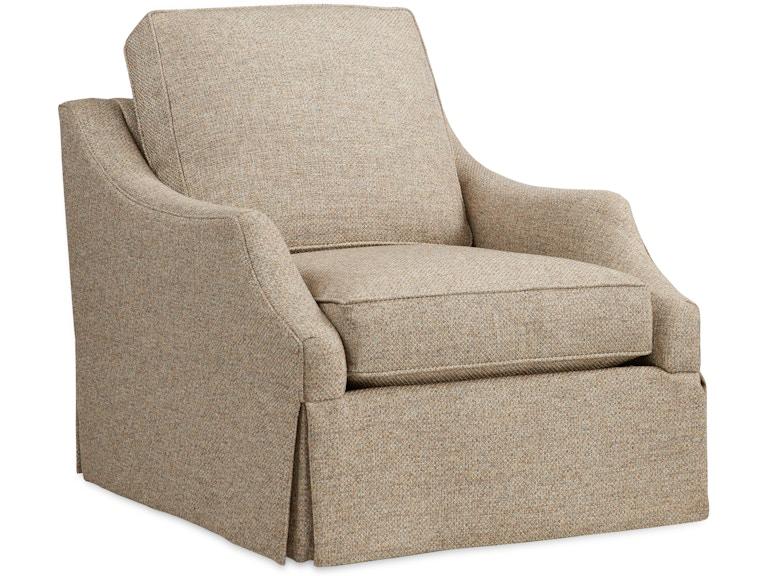 HF Custom Living Room Bea Skirted Swivel Chair (Welt) SK32-009 at Norwood Furniture
