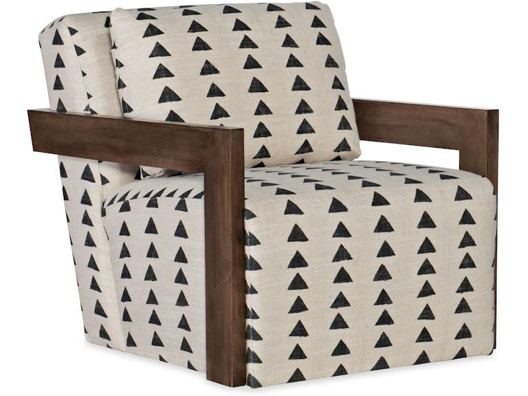 HF Custom Living Room Cabell Exposed Wood Swivel Chair 4141 at Norwood Furniture