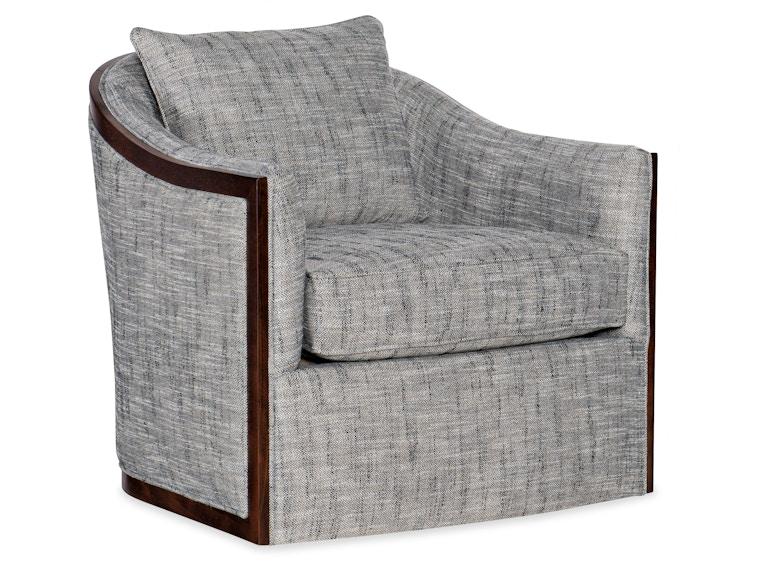 HF Custom Living Room Coco Exposed Wood Swivel Chair 4120 at Norwood Furniture