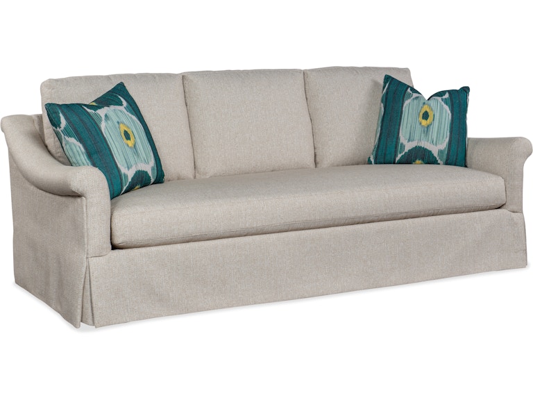 HF Custom Living Room Emme Skirted Sofa (Topstitch) SK31-002 at Norwood Furniture