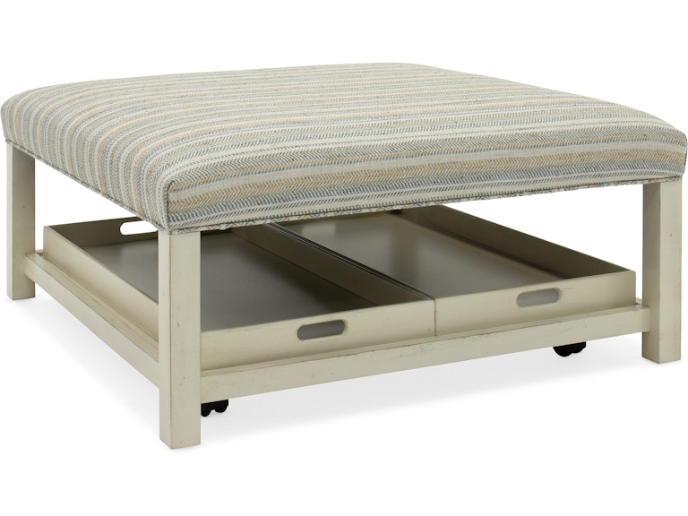 HF Custom Living Room Henri Square Non-Tufted Tray Ottoman 6730-006 at Norwood Furniture