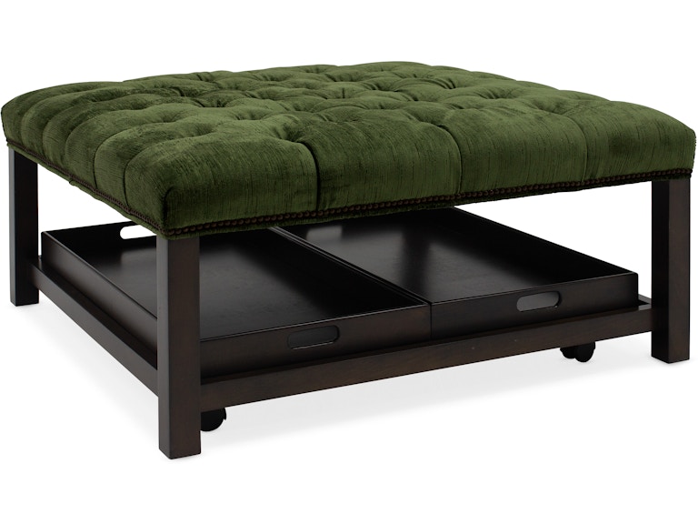 HF Custom Living Room Henri Square Tufted Tray Ottoman 6731-006 at Norwood Furniture